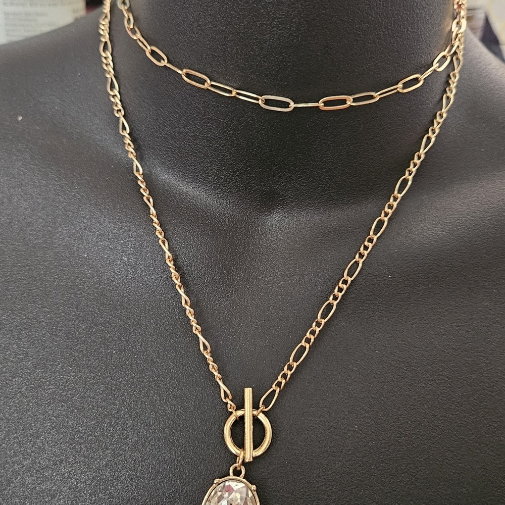 Forever 21 Gold Layered Necklace Set